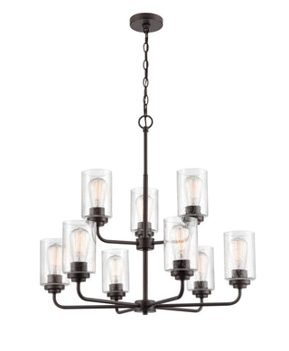 Moven 9-Light Chandelier Ceiling - Rubbed Bronze