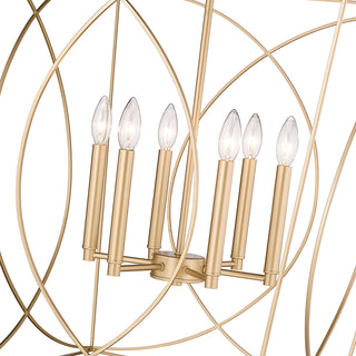 Tracy 6-Light Pendant light Painted Modern Gold