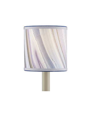 Marble Lavender Paper Drum Chandelier Shade