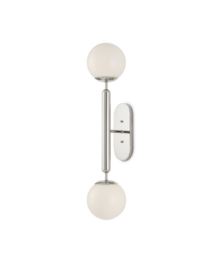 Barbican Double-Light Nickel Wall Sconce