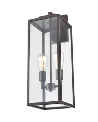 2-Light Outdoor Wall Sconce - Powder Coated Bronze