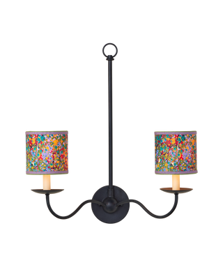 Marble Multi-Color Paper Drum Chandelier Shade