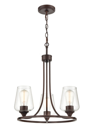 Ashford 3-Light Chandelier Ceiling - Rubbed Bronze