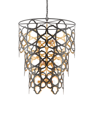 Mauresque Large Bronze & Gold Chandelier