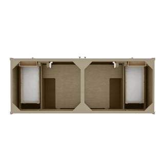 60 Inch Chicago Freestanding Vanity in Walnut Whisper / White Zeus Top
