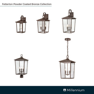Fetterton 1-Light Outdoor Wall Sconce Powder Coated Bronze