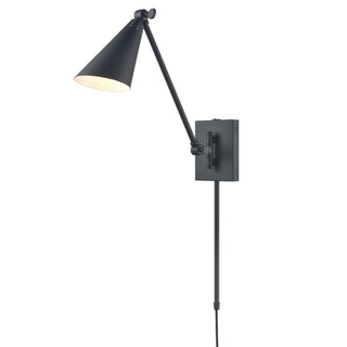 Whitmire 10.5'' High 1-Light Plug-In/Hardwire Sconce - Matte Black