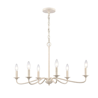 Quinn 30'' Wide 6-Light Chandeliers - Antique White