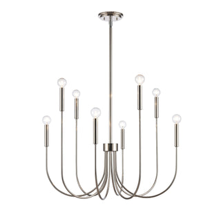 Ulla 28'' Wide 8-Light Chandeliers - Polished Nickel