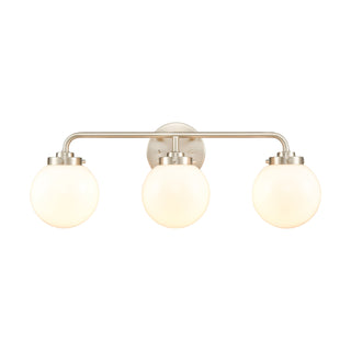 Fairbanks 22.75'' Wide 3-Light Vanity Light - Brushed Nickel and Opal