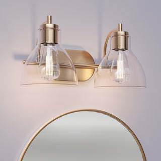 Knightsdale 17.5" 2-Light Vanity - Modern Gold