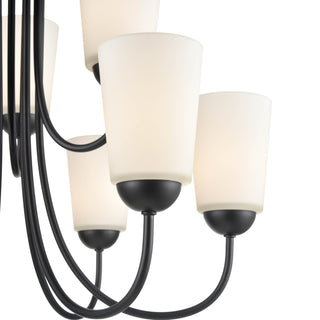 Ivey Lake 9-Light Chandelier Ceiling Light Matte Black
