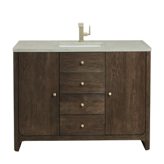 48 Inch Gracyn Freestanding Vanity in Sable / Victorian Silver Top