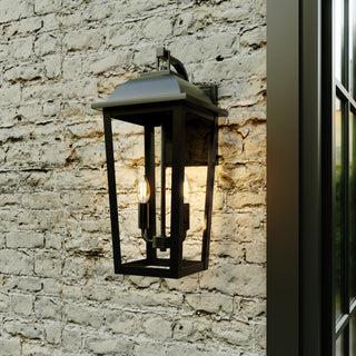Houston 20.5" High 2-Light Outdoor Wall Lantern Powder Coated Black