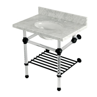 Templeton 30 Inch Console Sink in Carrara Marble