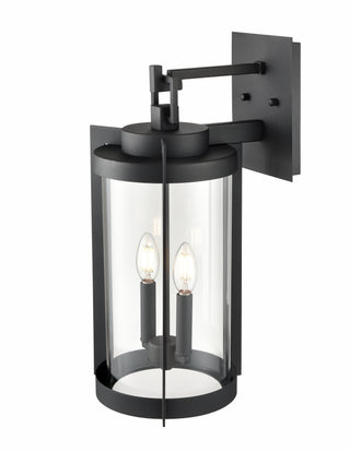 Ellway 2-Light Outdoor Wall Sconce Textured Black