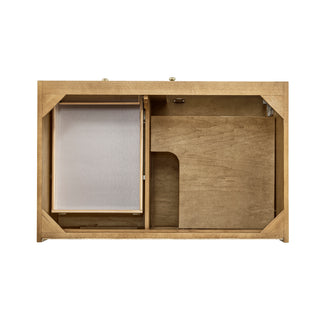 36 Inch Laurent Dual Mount Vanity in Light Natural Oak / White Zeus Top