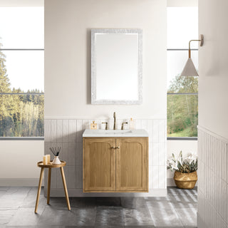 30 Inch Laurent Dual Mount Vanity in Light Natural Oak / Lime Delight Top