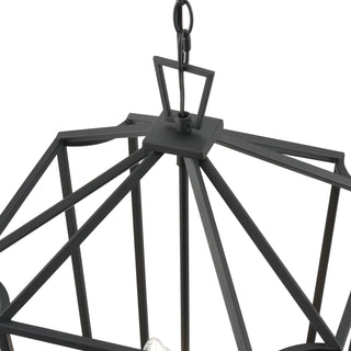 Hylena 15" Wide 4-Light Pendant - Textured Black