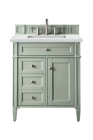 30 Inch Brittany Freestanding Vanity in Sage Green / Ethereal Noctis Top
