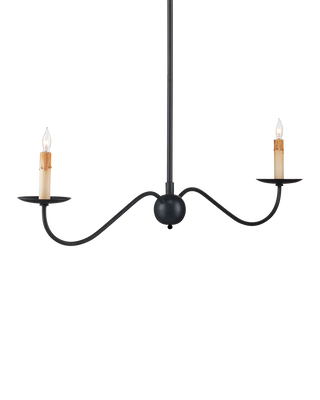 Saxon Black Linear Chandelier