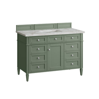 48 Inch Brittany Freestanding Vanity in Smokey Celadon / Victorian Silver Top