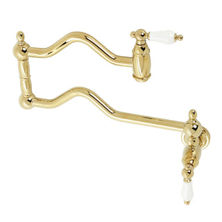 Heritage Pot Filler Faucet in Polished Brass