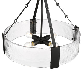 Rezi 24.25" Wide 4-Light Pendant - Matte Black