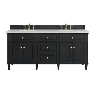 72 Inch Lorelai Freestanding Vanity in Black Onyx / Lime Delight Top
