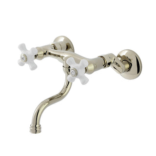 Kingston Wall-Mount Bathroom Faucet in Polished Nickel