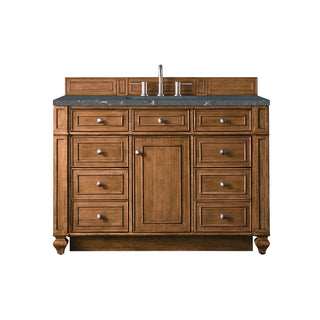 48 Inch Bristol Freestanding Vanity in Saddle Brown / Parisien Bleu Top