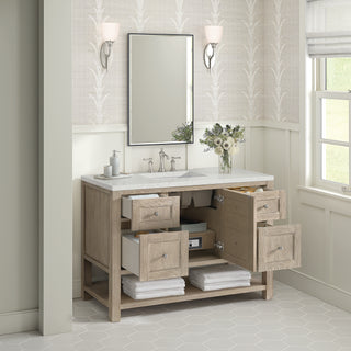 48 Inch Breckenridge Freestanding Vanity in Whitewashed Oak / Lime Delight Top