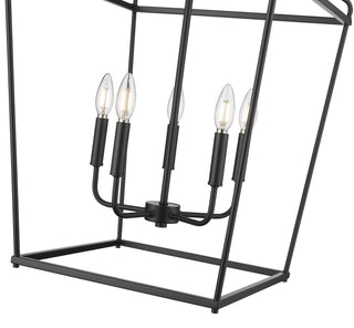 Nellita 18" Wide 5-Light Pendant - Matte Black