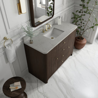 48 Inch Gracyn Freestanding Vanity in Sable / Victorian Silver Top