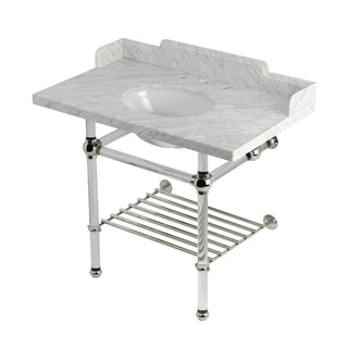 Pemberton 36 Inch Console Sink in Carrara Marble