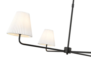 Ami 40" Wide 4-Light Chandelier - Matte Black
