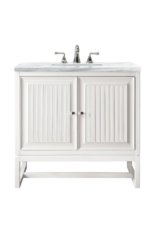 30 Inch Athens Dual Mount Vanity in Glossy White / Arctic Fall Top