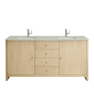 72 Inch Gracyn Freestanding Vanity in Coastal Driftwood / Victorian Silver Top