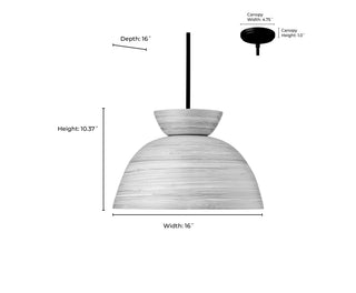 Jaycen 1-Light Pendant light Matte Black