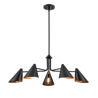 Warhol 5-Light Chandelier Ceiling Light Matte Black