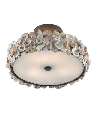 Oyster Shell Semi-Flush Mount