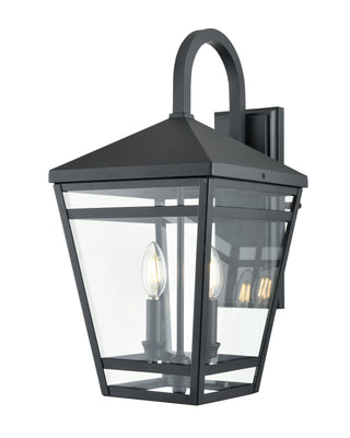 Seager 2-Light Outdoor Wall Sconce Textured Black