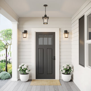 Bellmon 1-Light Outdoor Wall Sconce Powder Coated Black
