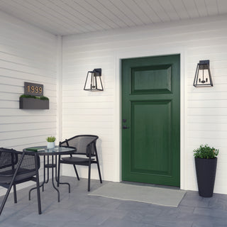 Grant 2-Light Outdoor Wall Sconce Powder Coated Black