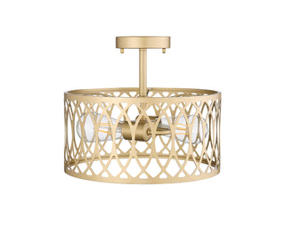 Arelyn 1-Light Semi-Flush Ceiling Mount Painted Modern Gold