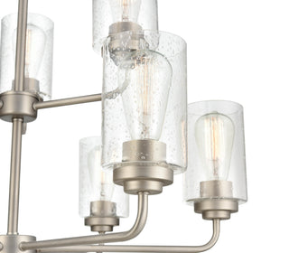 Moven 9-Light Chandelier Ceiling - Satin Nickel