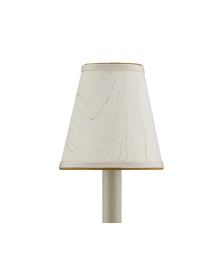 Marble Cream Paper Tapered Chandelier Shade