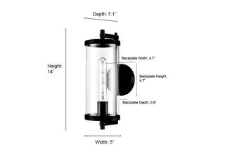 Beckham 1-Light Outdoor Wall Sconce Textured Black