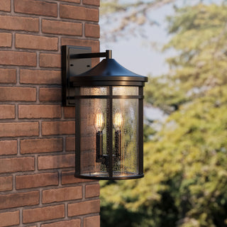 Namath 2-Light Outdoor Wall Sconce Textured Black