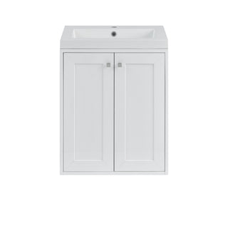23.63 Inch Chianti Floating Vanity in Glossy White / White Glossy Top